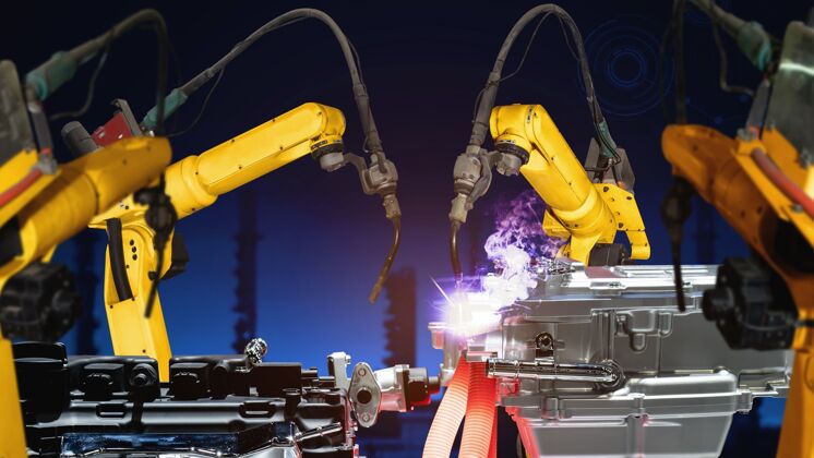 维修智能工业机器人手臂数字化工厂技术的现代化汽车过程监控