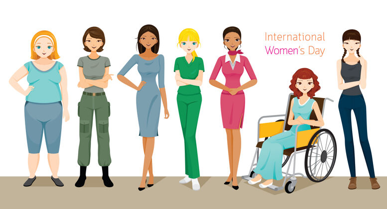残疾国际妇女节 不同国家 不同肤色 不同职业的女性群体8日职业