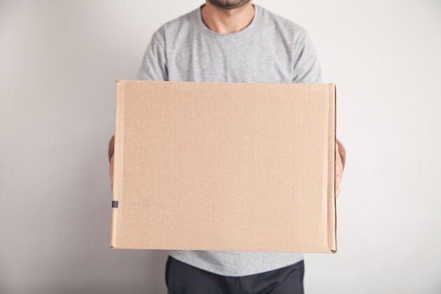 营销拿纸板的人盒子.产品 商业 零售 送货箱进口运输