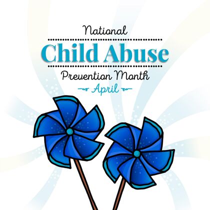 压迫手绘全国防止虐待儿童月插图插图意识预防