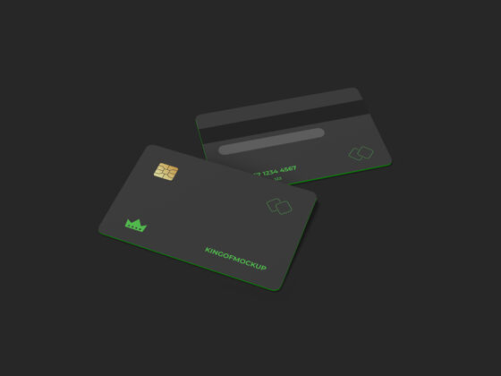 信用信用卡模型设计在三维渲染演示折扣券付款