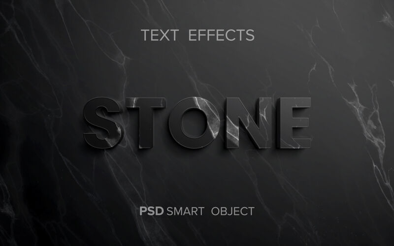 视觉石头结构文字效果风格文字效果文字