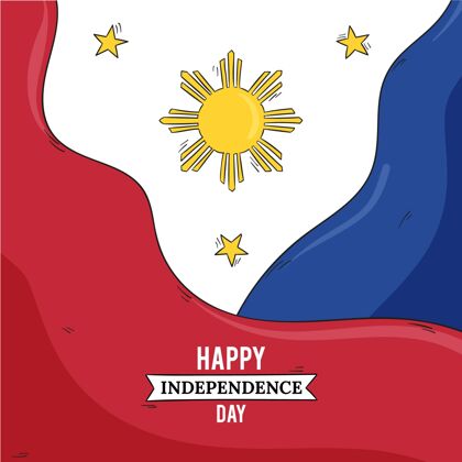 菲律宾手绘菲律宾独立日插图节日6月12日事件