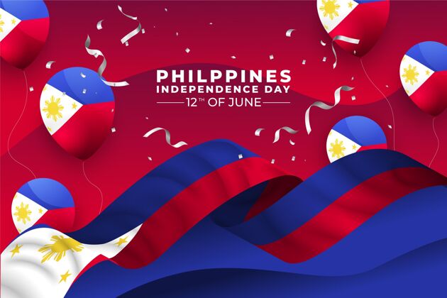 爱国菲律宾独立日庆祝插画菲律宾节日6月12日