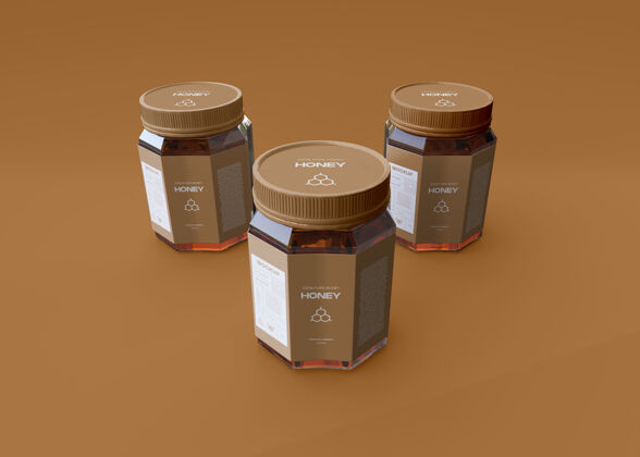 包装蜜罐模型蜂蜜罐子品牌