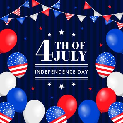 美国七月四日-独立日插画独立宣言美国美国