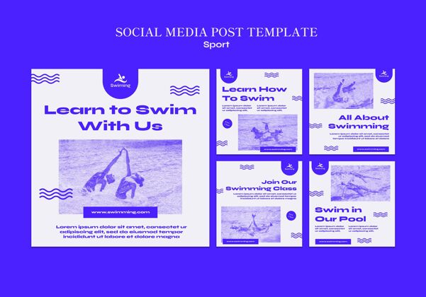 运动学会游泳社交媒体帖子运动员训练游泳