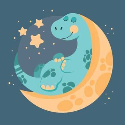 动物卡通可爱的恐龙宝宝插图恐龙古生物学幼稚