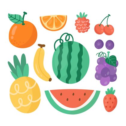 水果包装手绘水果系列美味食品营养