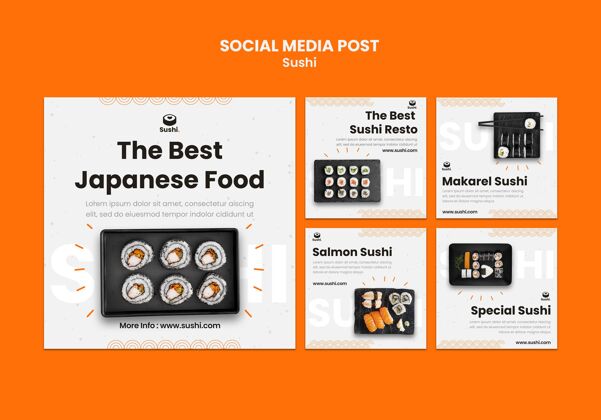 Instagram寿司餐厅instagram帖子集餐厅社交媒体美味