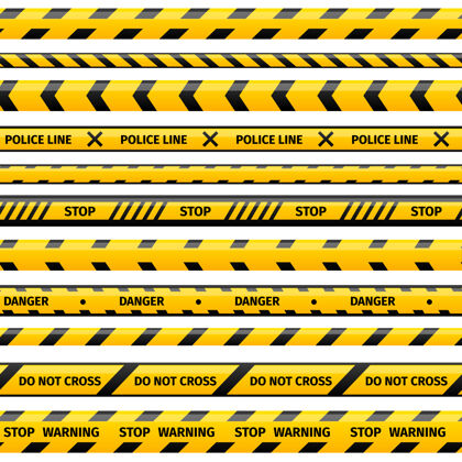 区域黄色塑料警示带或警告带套装屏障黑色苏格兰