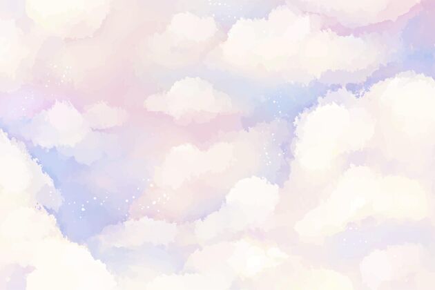 背景手绘水彩粉彩天空背景墙纸水彩手绘