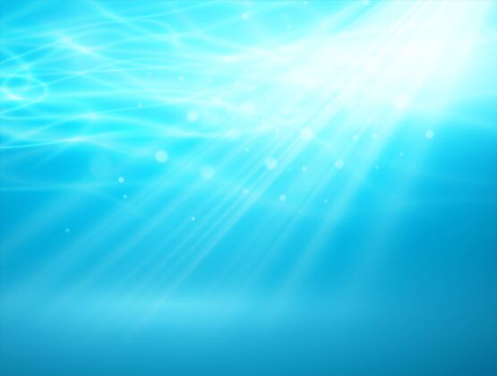 水上蓝色的深水和大海抽象的自然背景抽象光线游泳池