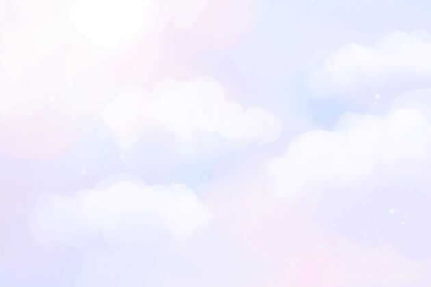 粉彩手绘水彩粉彩天空背景手绘背景粉彩天空