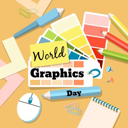 庆典手绘世界图形日插画国际传播设计形状设计