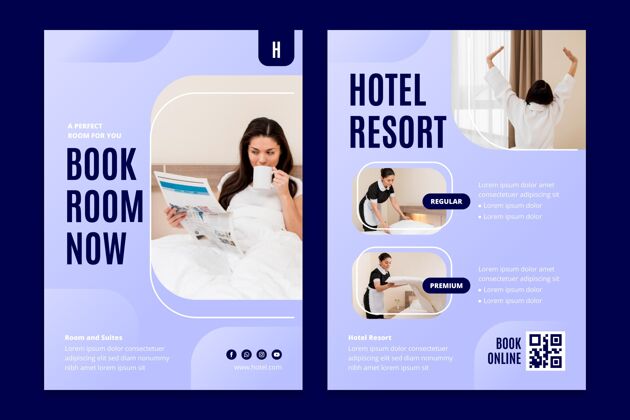 信息创意酒店信息与照片传单房间旅游传单