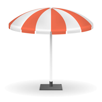 帐篷户外活动用红色条纹市场伞遮阳伞 户外休息用帐篷圆伞前面红色度假