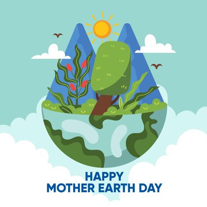 气候变化地球母亲节插图地球母亲日插图地球