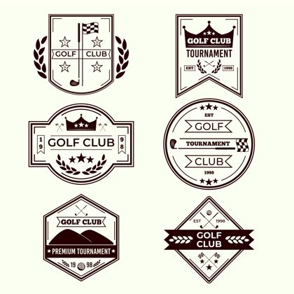 高尔夫标志高尔夫标志系列包装标志标志模板
