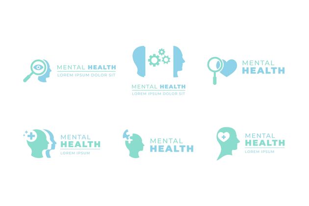 品牌平面心理健康标志模板集合套装标识商标模板