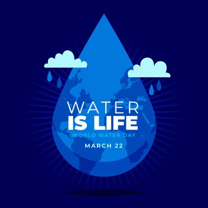 概念世界水日活动节日主题世界水日