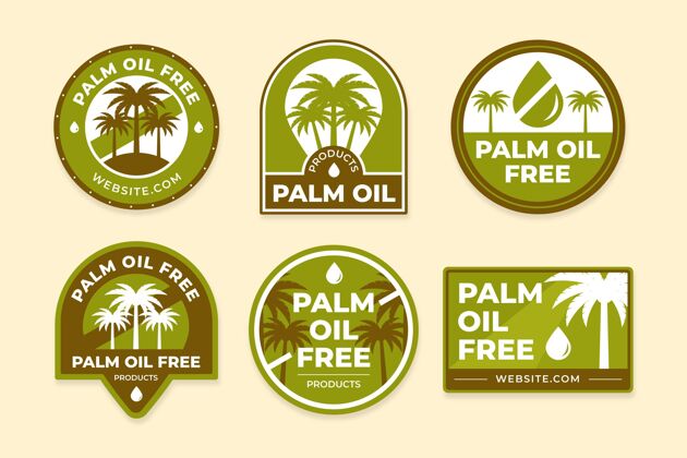 森林收集创意棕榈油徽章棕榈棕榈油工业