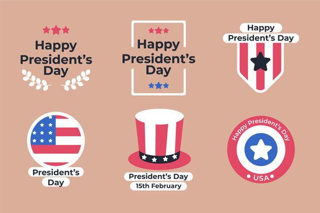 包装总统日标签系列庆祝民主18