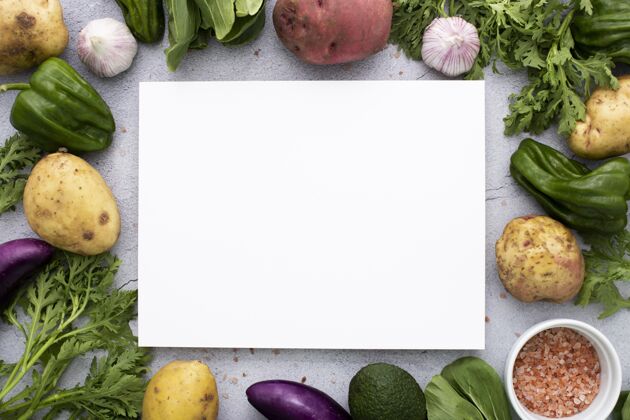 健康健康蔬菜概念模型俯视图健康食品食品美食