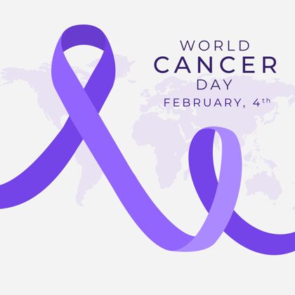 平面设计世界癌症日医疗保健标志战斗