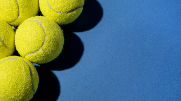 运动网球顶视图与复制空间游戏网球俯视图