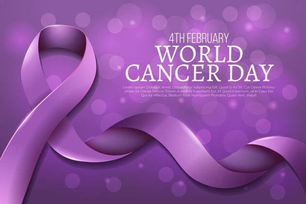 医疗保健现实世界癌症日日子希望标志