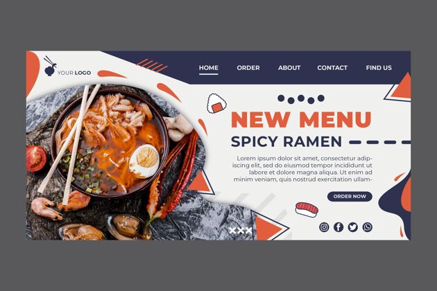 菜肴日本餐厅登录页模板模板亚洲食品页面