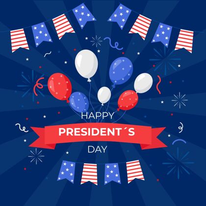 美国带气球的总统节活动宣传片国家民主