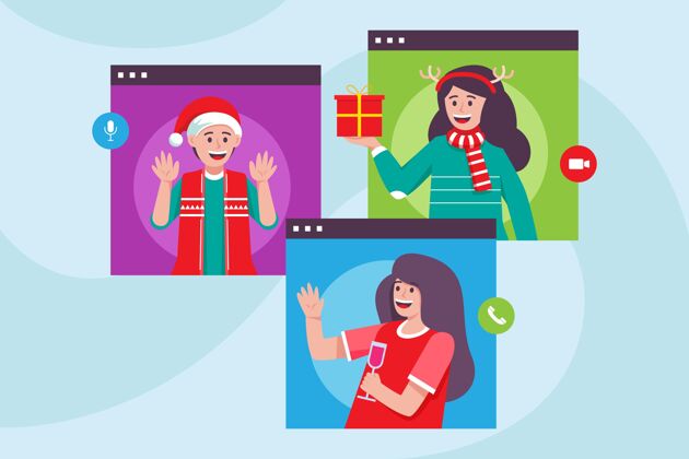 节日网上圣诞庆祝虚拟传统快乐