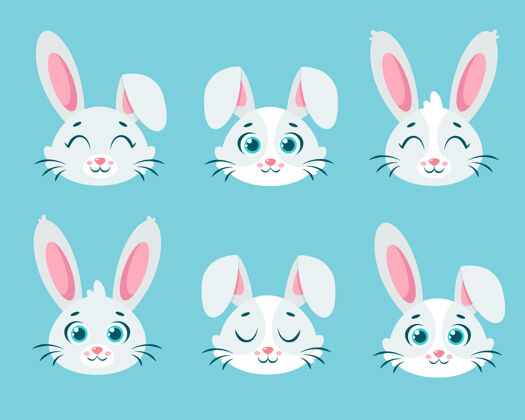 兔子可爱的白色兔子系列化身耳朵兔子