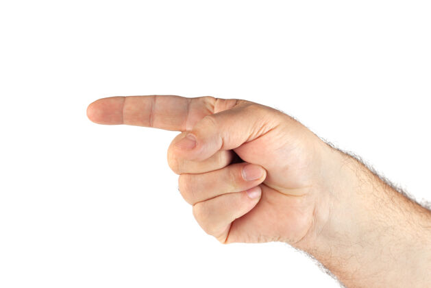 目录把人的手指向白色触摸指向拇指