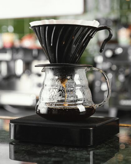 饮料咖啡过滤器和咖啡壶垂直生活方式事业