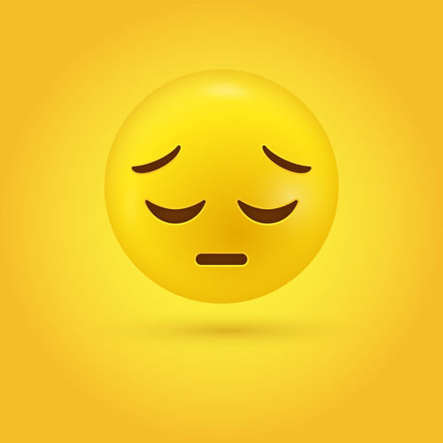 不快乐沉思悲伤表情脸或三维失望表情情绪沮丧表情