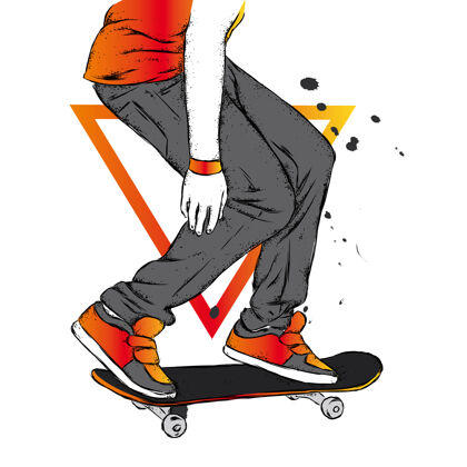 滑板滑板手和滑板极限衣服运动