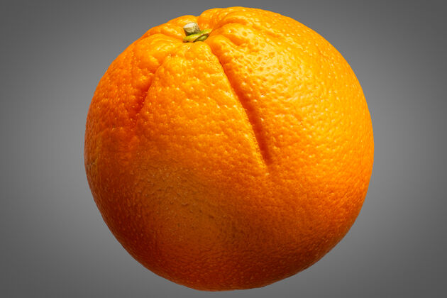健康新鲜美味的单果橘子果皮水果成熟的