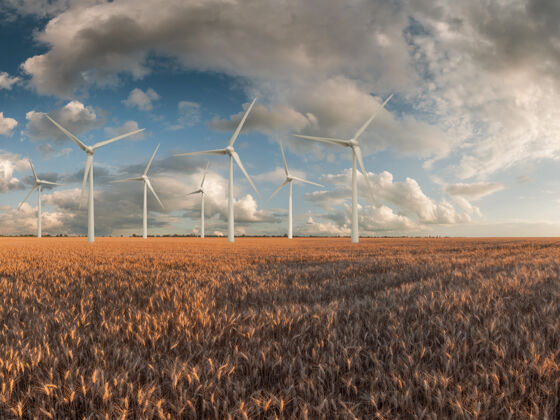 涡轮机工业景观与风力涡轮机领域 可再生生态能源 电动风车风力涡轮机能源瓦特