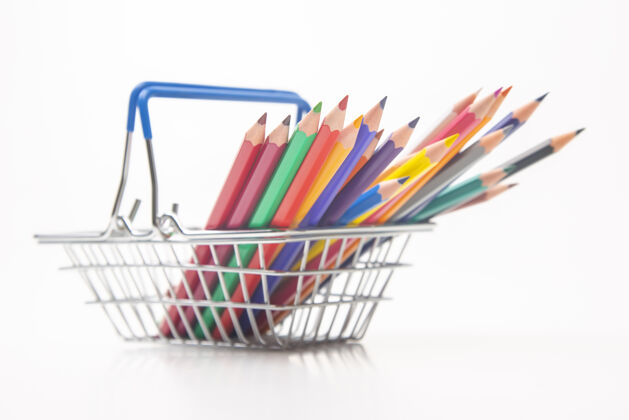 钢笔市面上用来画画的一套彩色铅笔篮子营销商业销售设备尖教育