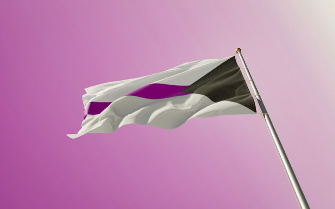 宽容骄傲旗帜3d艺术品双性恋同性恋骄傲