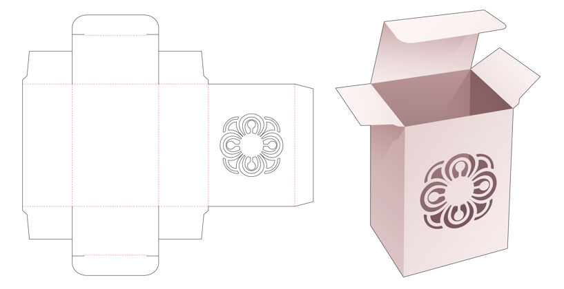 纸印有曼荼罗图案模切模板的纸盒线空盒