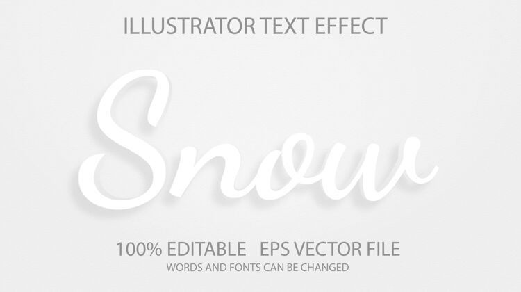 排版雪文字样式效果模板字体编辑效果