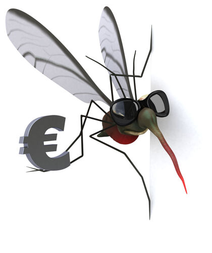 动物学蚊子-三维插图翅膀动物经济