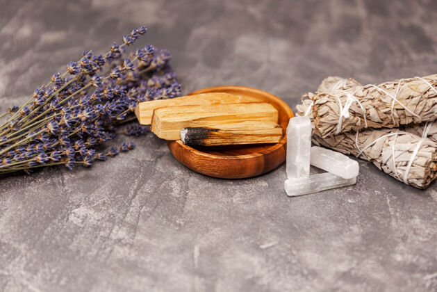 芳香疗法平衡清酸套件硒酸棒魔术水晶岩石烟仪式