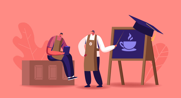 自助餐厅男主角在咖啡师学校学习煮咖啡插图人压力过程