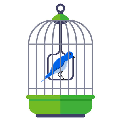 坐铁里的蓝鸟cage.flat插图蓝色笼子监狱
