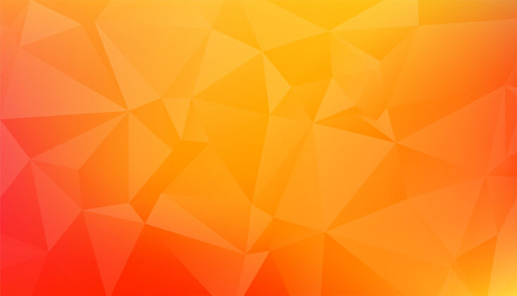 低多边形抽象低聚橙黄色背景平滑平静优雅